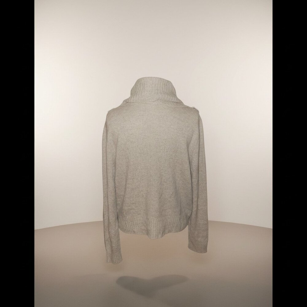 Cashmere Sweater Women’s Antonio Melani Heather Gray Cowl Neck XL - Picture 3 of 5